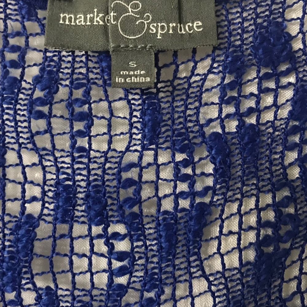 Market & Spruce Hi-Low Royal Blue Tank Top - Picture 3 of 8